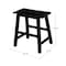 International Concepts Slat Seat Stool, 18" Seat Height, Black S46-781 - alternate 3